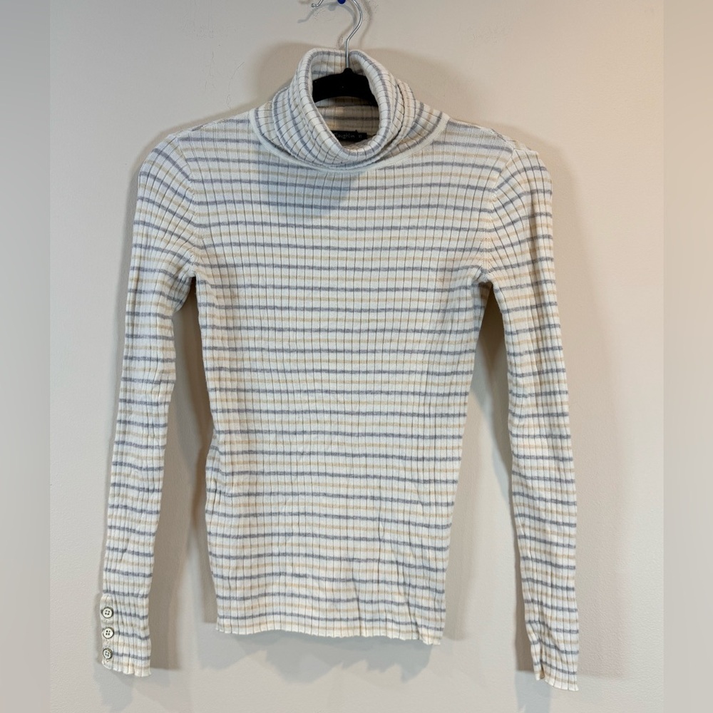 🔥J.McLaughlin Women's Striped Turtleneck Sweater Size XS EC🔥